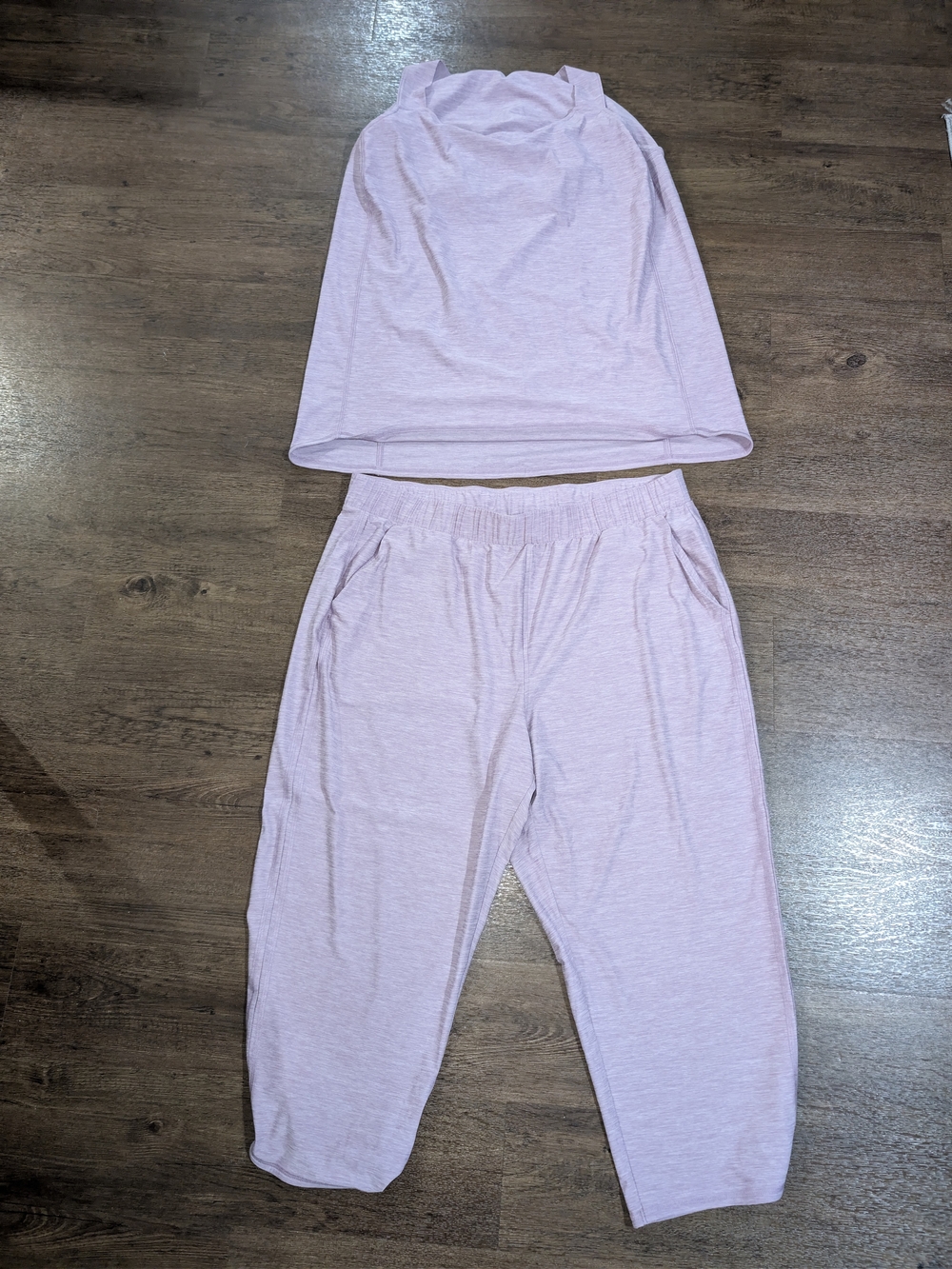 Duluth Trading Co Women's Purple Heathered Lounge Set Pants & Tank Size XL